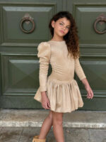 ⁦שמלת סוויד בלון ANN אבן⁩ – תמונה ⁦3⁩