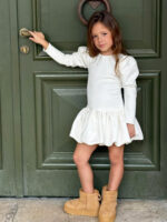 ⁦שמלת סוויד בלון ANN⁩ – תמונה ⁦3⁩