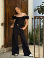 ⁦אוברול אבזם ALEX  שחור⁩ – תמונה ⁦2⁩