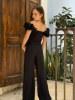 אוברול אבזם ALEX  שחור